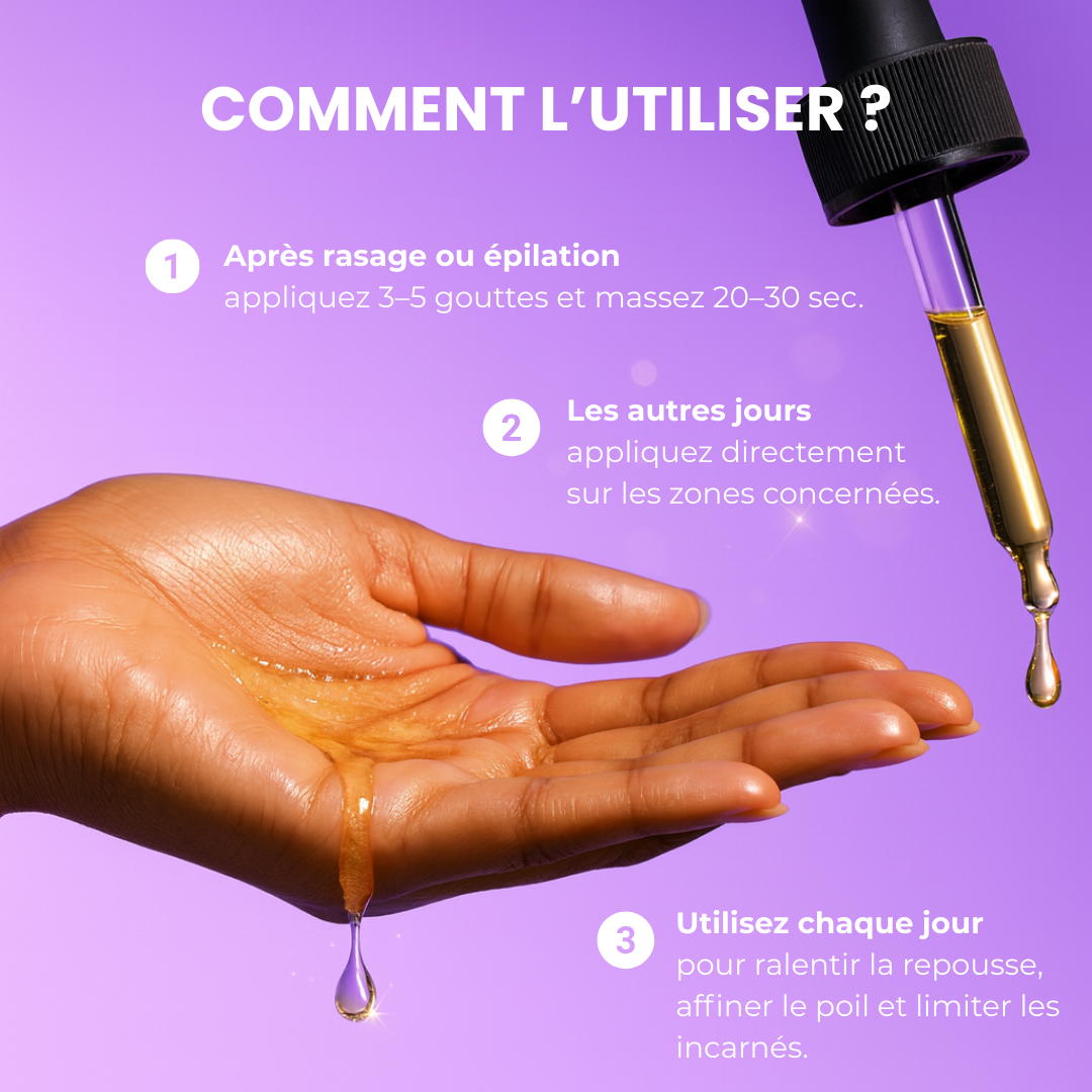 Isoria – HUILE ANTI POILS •  disparition définitive des poils !
